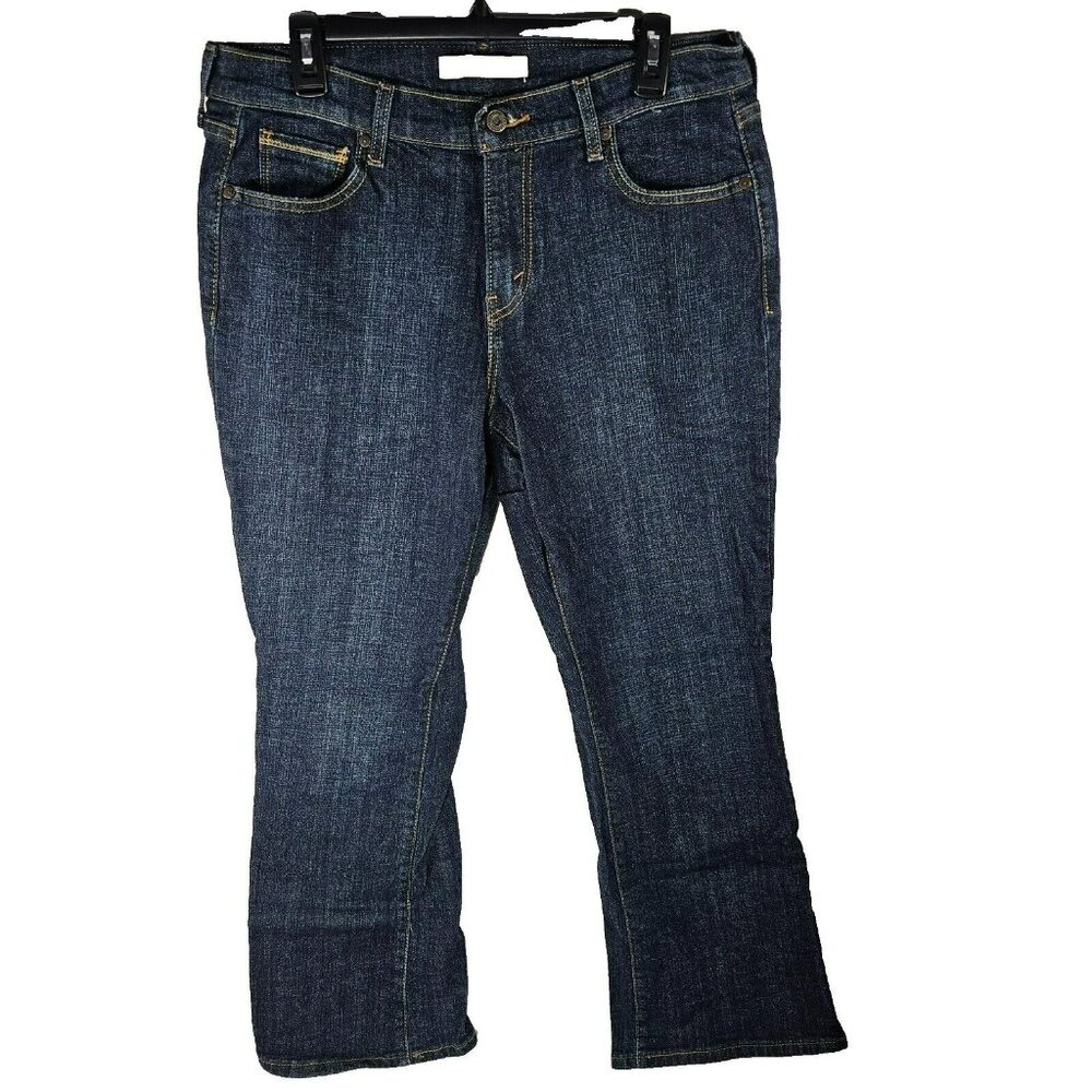 Levi's 515 Boot Cut Mid Rise Stretch Jeans Womens Size 12S Dark Wash 30x29"